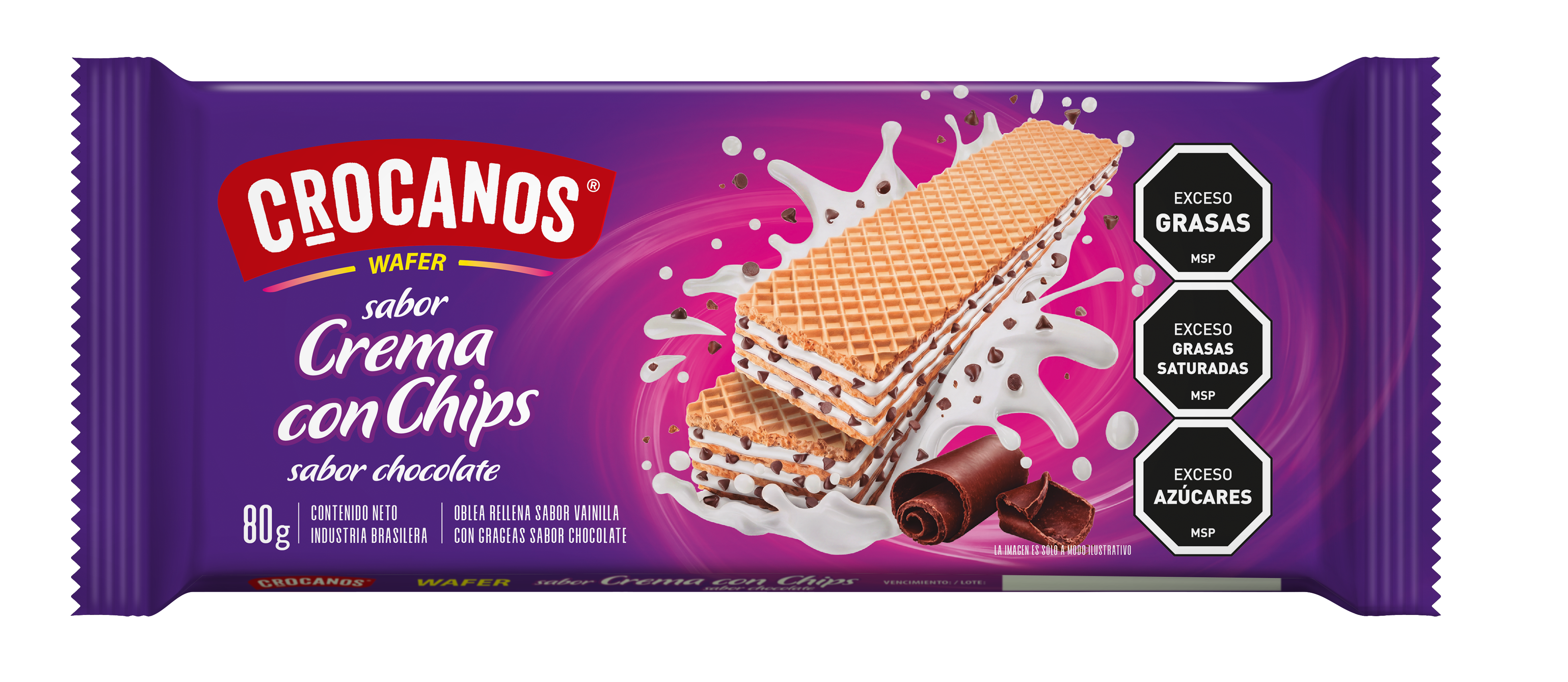Galletas Wafer Crema con Chips